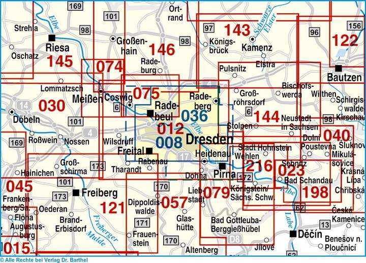 Immagine prodotto Mappa della città Dresda 1 : 22 500