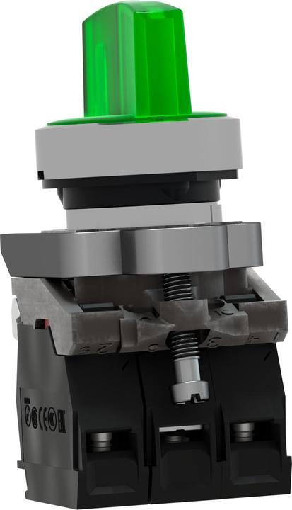 Image du produit Schneider Electric XB4BK133G5 Sélecteur lumineux complet vert 3 sélecteurs lumineux