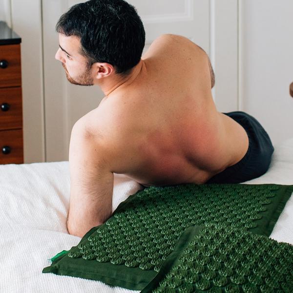 Image du produit Pranamat Eco Massage Set - Matelas et Coussin Édition Limitée vert foncé