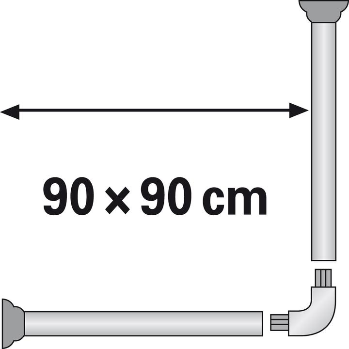 Actual product image Diaqua Tension rod for shower curtain white