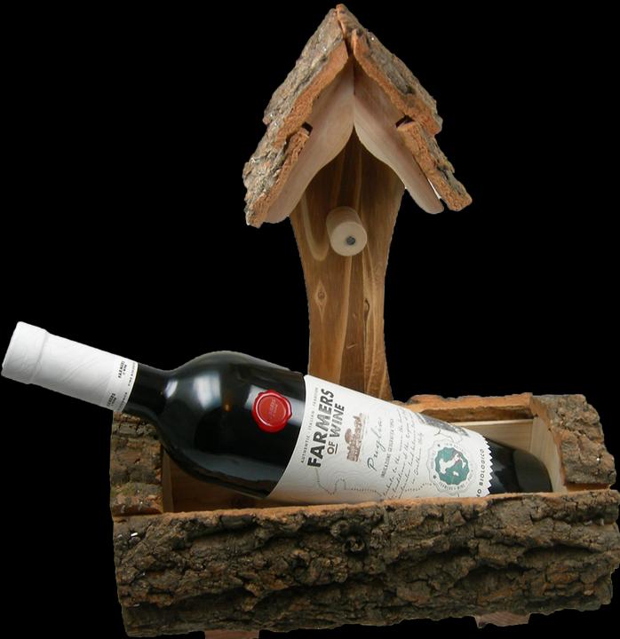 Actual product image Mayer - the gift factory Wooden fountain with Farmers of Wine Puglia I.G.T.