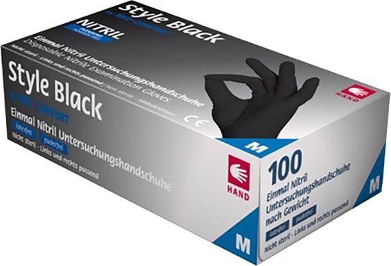 Actual product image Ampri Disposable gloves nitrile black size S (S)