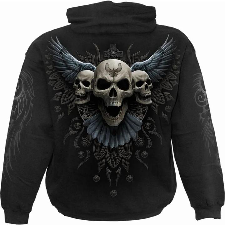 Image du produit Spiral - Sweat à capuche RAVEN SKULL - Adulte (S)