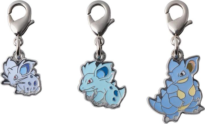 Pokémon Pokemon Center - Nidoran, Nidorino & Nidoking Schlüsselanhänger - 3 Stück