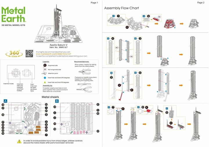Immagine prodotto Metal Earth Apollo Saturn V con cavalletto