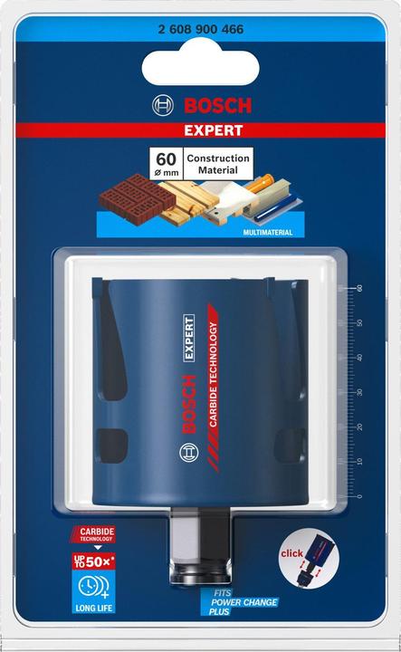 Produktbild Bosch Professional Zubehör EXPERT Construction Material Lochsäge, 60 x 60 mm (60 Millimeter)