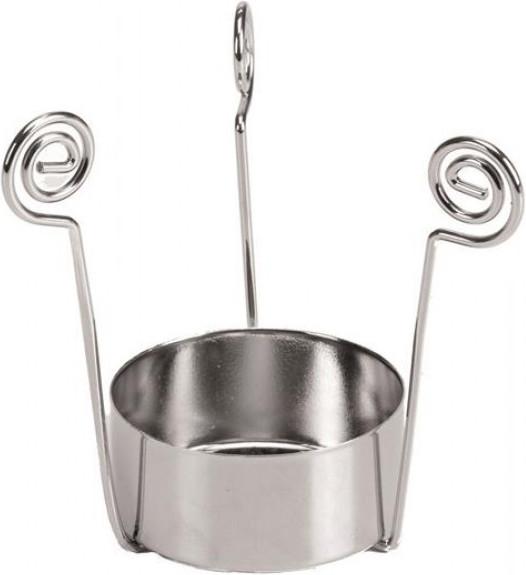 Produktbild Glorex Teelichthalter Metall silberf.