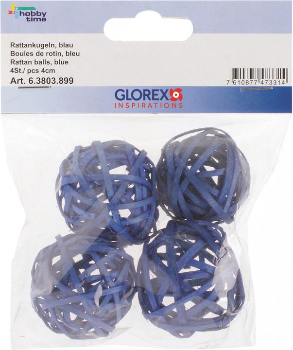 Immagine prodotto Glorex Palline in rattan 4pcs 4cm