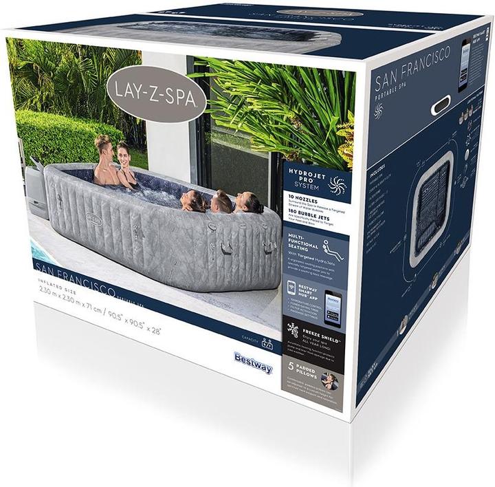 Actual product image Bestway Lay-Z-Spa San Francisco Smart Hydro Jet Pro (7 pers.)