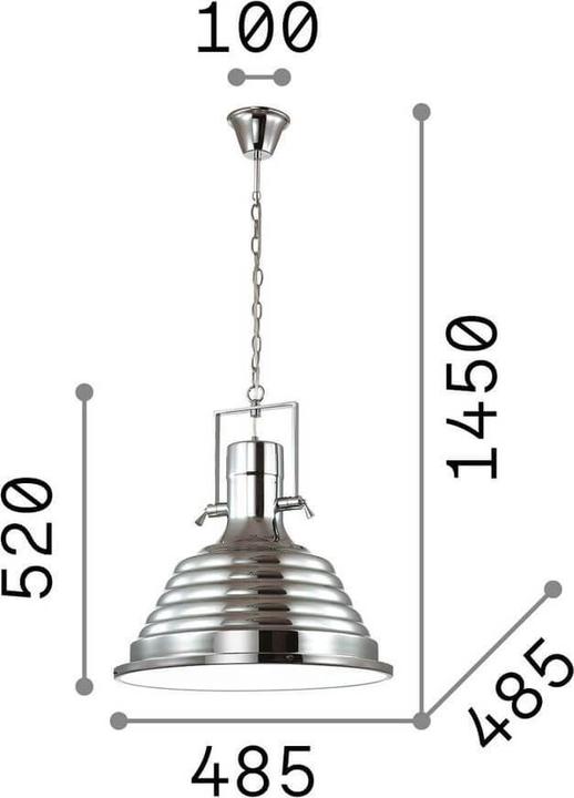 Immagine prodotto Ideal lux FISHERMAN lampada a sospensione E27 ⌀485mm dimmerabile rame 134871 (E27)