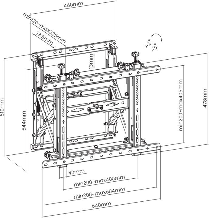 Actual product image Prokord DUS-P46T (Wall, 70", 70 kg)