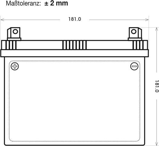 Produktbild Panther Batterien Rasentraktorbatterie 53034 12V 32Ah (12 V, 32 Ah)