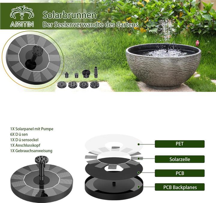 Actual product image LS Solar Springbrunnen Deluxe