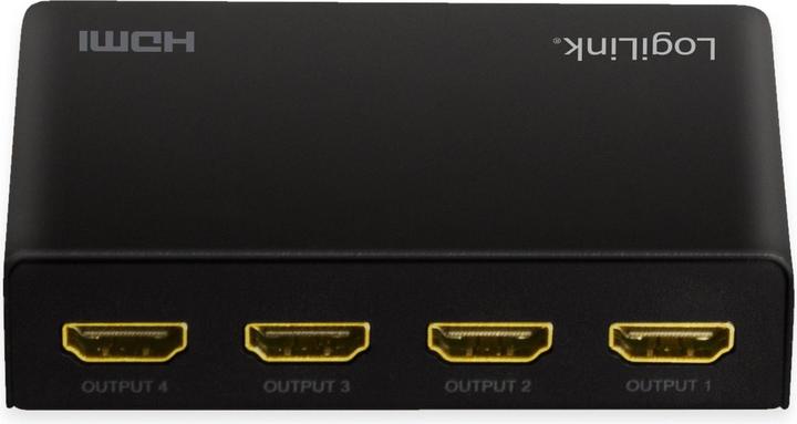 Produktbild LogiLink HD0038 HDMI Splitter 1x4-Port, 4K/60 Hz, HDCP, EDID, HDR, CEC, downscaler