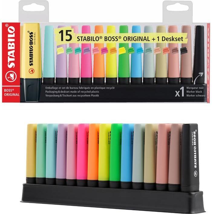 Produktbild STABILO Boss Original (6er Kartonetui (gelb, apricot, wolkenblau, lila, rosa und minze), 5 mm, 15 x)