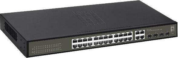 Actual product image LevelOne GES-2128 network switch Managed L2 Gigabit Ethernet (10/100/1000) Black (28 Ports)