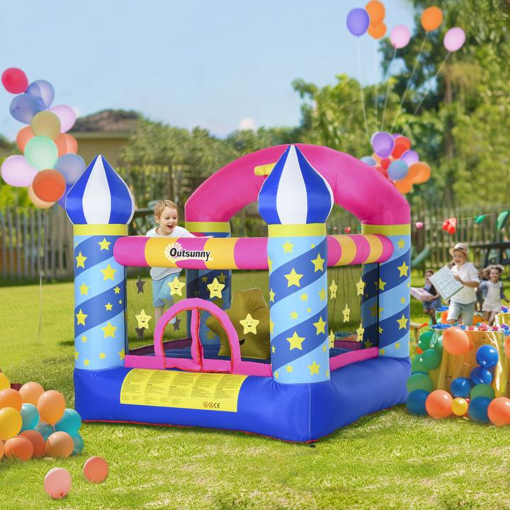 Actual product image Outsunny Children's bouncy castle in castle and star design