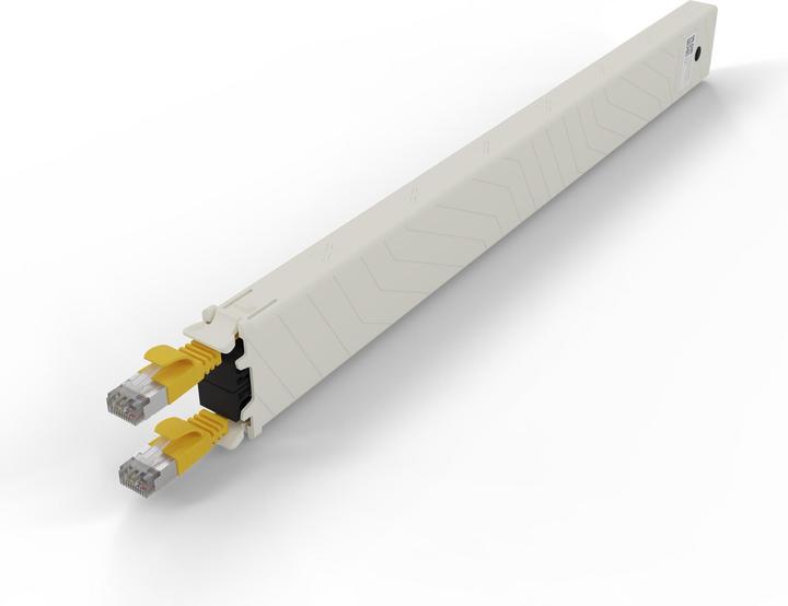 PATCHBOX one / Cassette / 8RU / Cat 6A, STP, 0.8 m, Gelb (STP, CAT6a, 0.80 m)