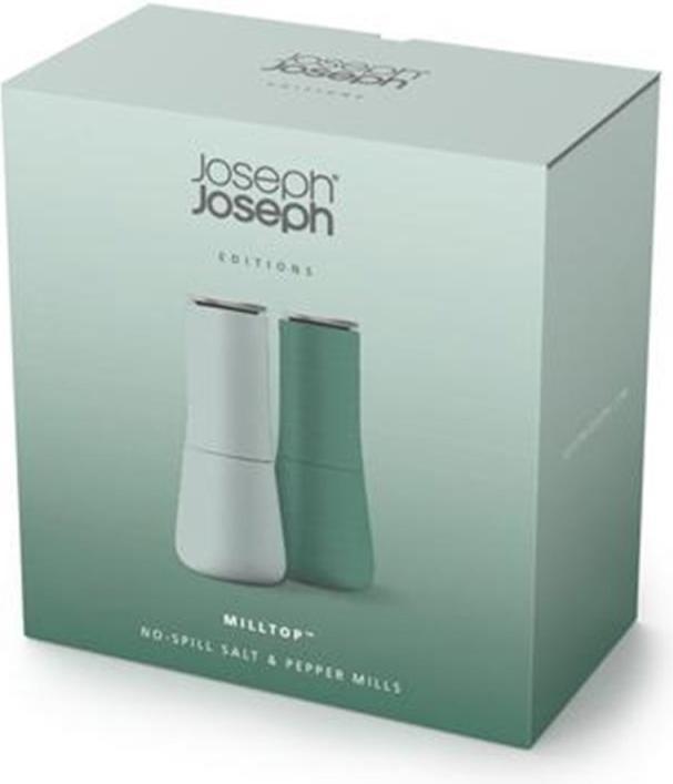 Immagine prodotto Joseph Joseph Macina sale e pepe Milltop Sage 2 pezzi, 16,9x7x7 cm (Sale, Pepe)
