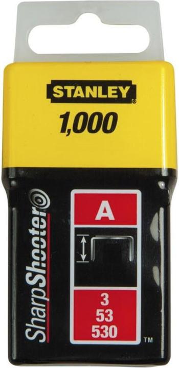 Produktbild Stanley Tackerklammern Heftklammern 1000 Stück 14 mm Schenkellänge (1000 x)