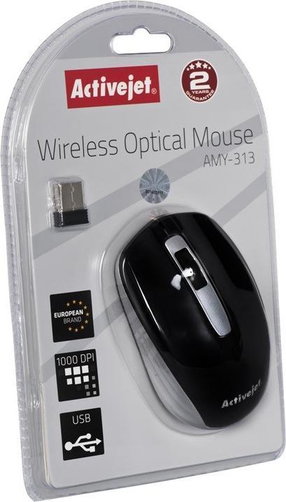 Produktbild Activejet AMY-313 Maus Beidhändig RF Wireless Optisch 1200 DPI (Kabellos)