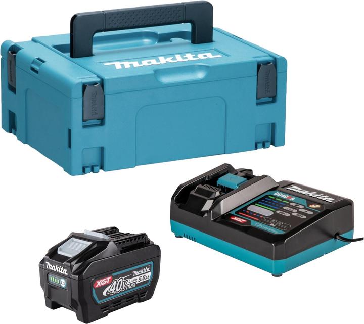 Makita Power Source Kit 1x BL 4050 F Akku 40 V max. 5,0 Ah XGT + DC 40 RA Ladegerät + Makpac (40 V)