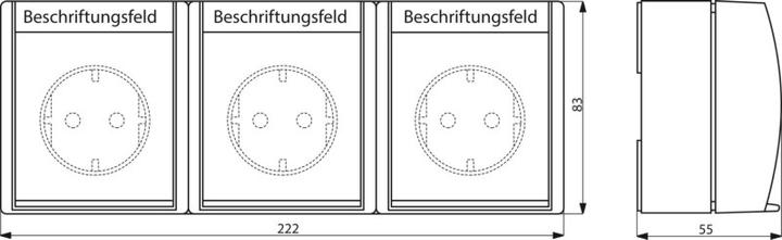 Actual product image Busch-Jaeger SCHUKO triple socket