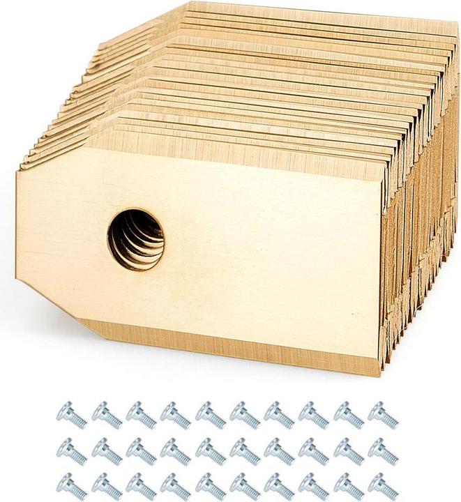 Intirilife 30x Mähroboter Ersatzklingen (Mähroboter, Gartenmaschinen Ersatzteile)