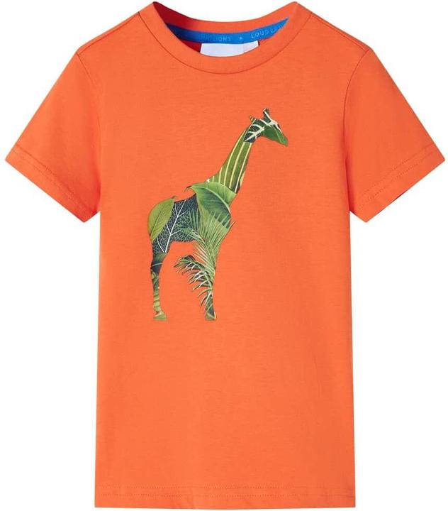 VidaXL Kinder-T-Shirt Hellorange 92,Material: 100 % Baumwolle,Farbe (92)