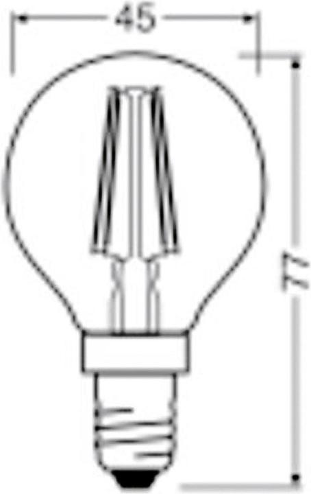 Actual product image Osram OSR LEDFil Drip.Ultra 2,5W kl (E14, 2.50 W, 470 lm, 6 x, B)
