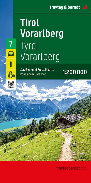 Produktbild Tirol - Vorarlberg, Strassen- und Freizeitkarte 1:200.000, freytag & berndt