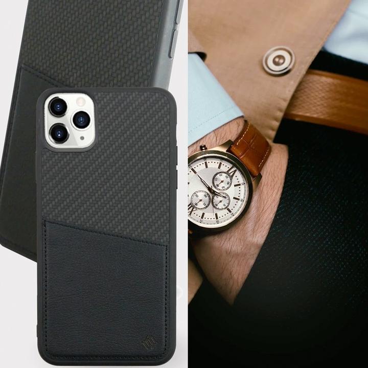 Actual product image Uunique Hard cover CARBON BACK SHELL black (Apple iPhone 11 Pro Max)