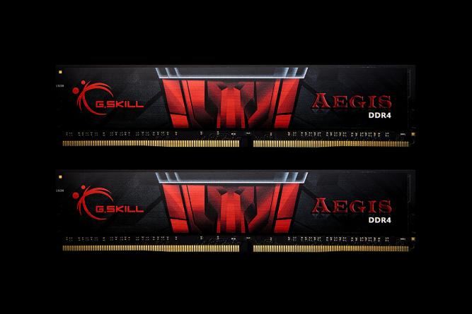 Produktbild G.Skill Atmintis Aegis, DDR4, 32 GB, 2400MHz, CL15 (F4-2400C15D-32GIS) (4 x 8GB, 2400 MHz, DDR4-RAM, U-DIMM)