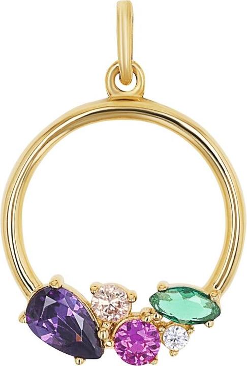 Actual product image Amor Cupid pendant for ladies, gold 375, zirconia synth. (Gold 375, 9 ct)