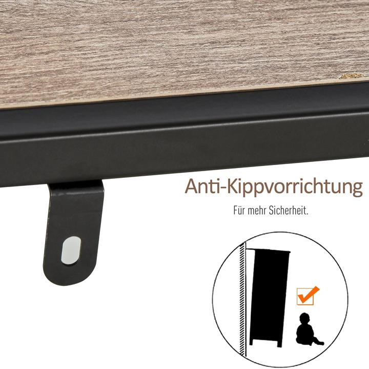 Produktbild Swisshandel24 Standregal, Bücherregal Lagerregal Industrieller Stil, Aktenregal, Küchenregal, P2 Spanplatte, Metal (120 x 32 x 95 cm)