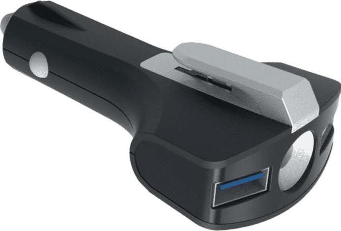 Image du produit Ledwood Chargeur Auto Qc 2 USB Coupe-Ceinture Brise-Vitre Lampe-Sos