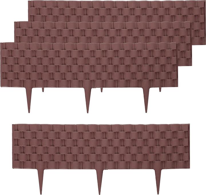 Actual product image HTI-Living Beetumrandung Nessa Flechtzaun 4-teilig Braun (240 cm)