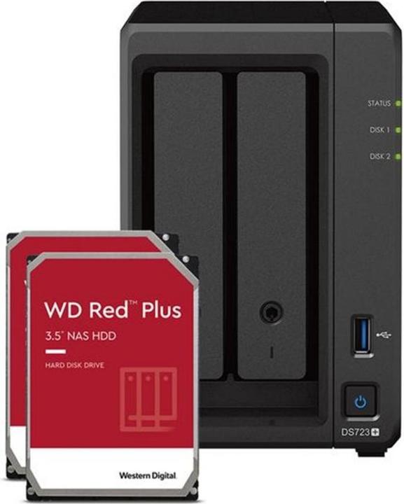 Synology DS723+ (2 x 6 TB, WD Red Plus)