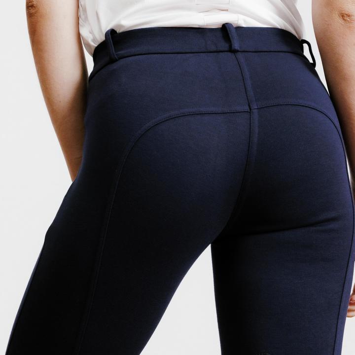 Actual product image Fouganza Ladies breeches knee patches - 140 navy blue (38)