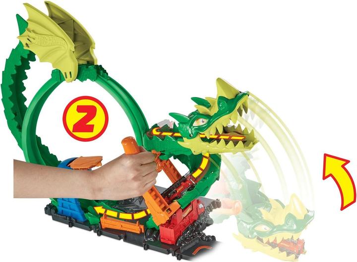 Image du produit Hot Wheels City Dragon Attack Looping Set, Accessoires incl. 1 voiture jouet