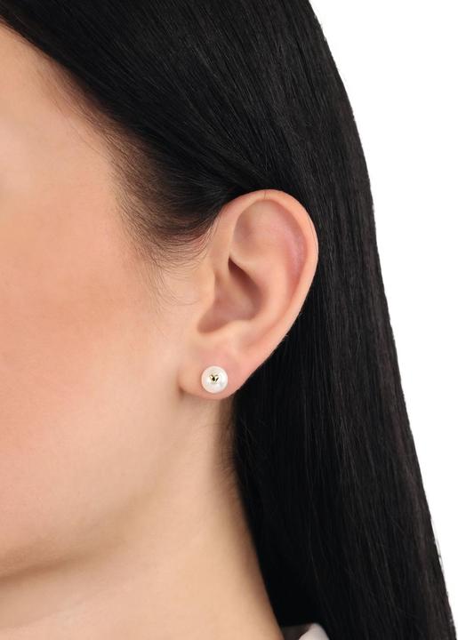 Produktbild Amor Ohrschmuck für Damen, 925 Sterling Silber, Muschelkernperle | Herz (Silber 925)