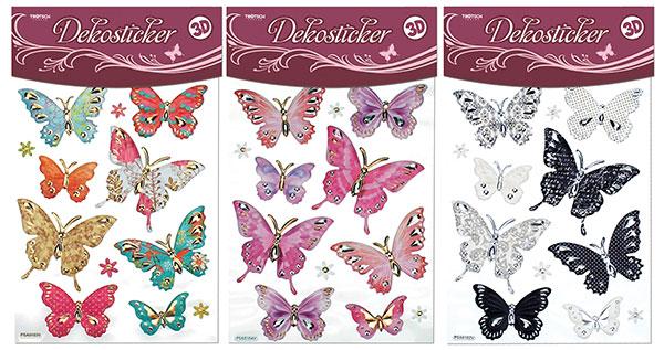 Produktbild Magni Dekosticker Schmetterling 3D 3fach sortiert