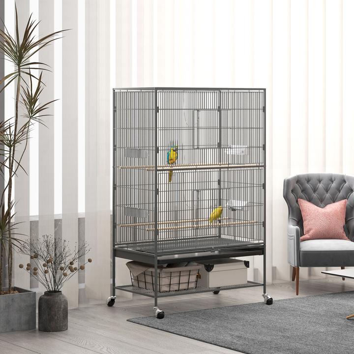 Actual product image PawHut Bird cage with castors