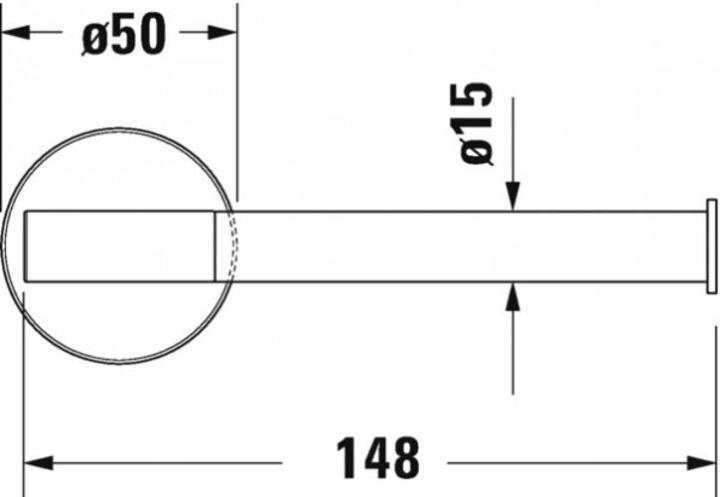 Produktbild Duravit Starck T Papierrollenhalter, seitlich, 009937