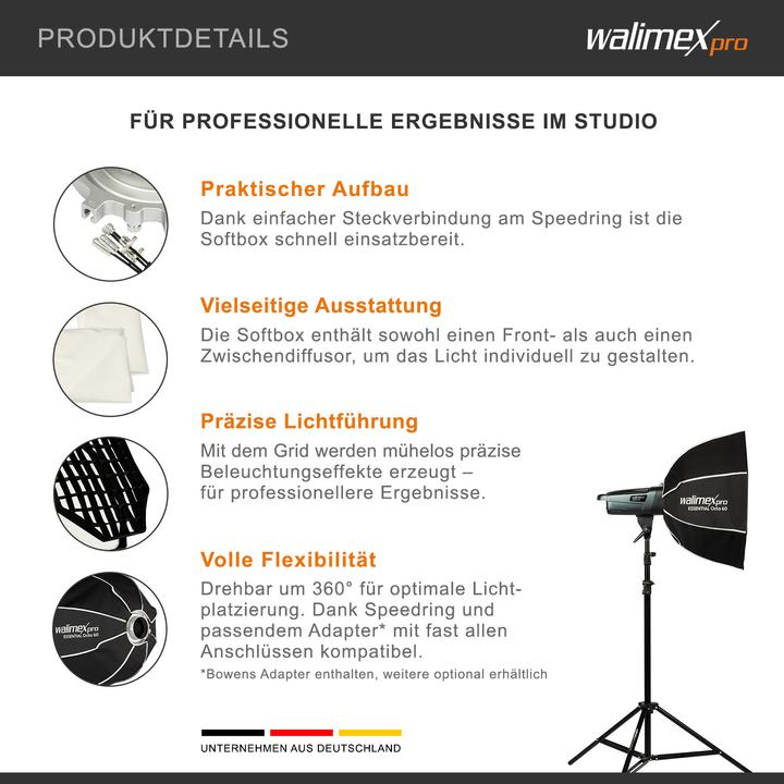 Actual product image Walimex pro Essential Octa 60 Profoto (Soft boxes, 60 cm)