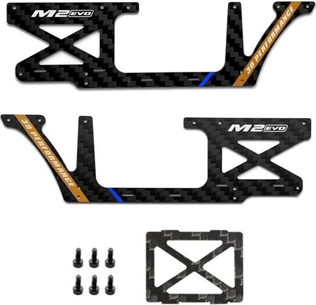 Actual product image OMP Hobby Side plate CFK White M2 - Evo