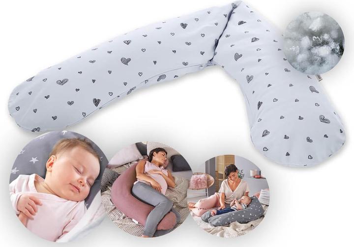 Actual product image Theraline Nursing pillow "The Original" with polyester hollow fibre filling incl. cover 190 cm (190 cm)