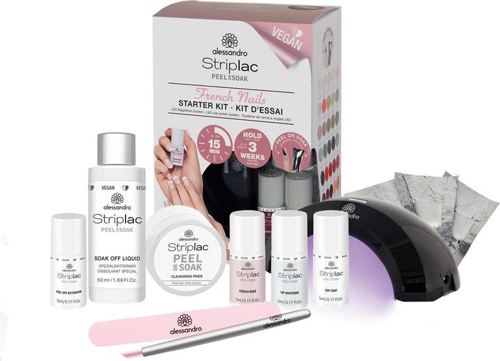 Immagine prodotto Alessandro Striplac Peel o Soak French (Trasparente, Bianco, Smalto)