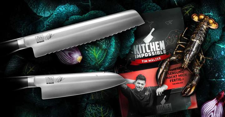 Actual product image Kai Kamagata Monster Set with Santoku (23 cm)