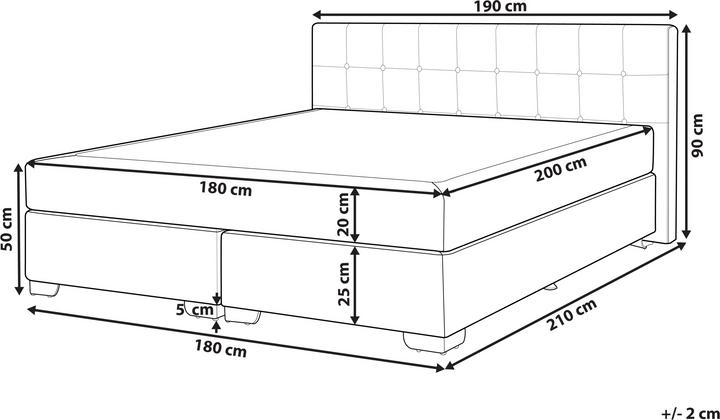 Actual product image Beliani Admiral (180 x 200 cm)